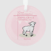 孫娘素晴らしバプティスピンクガールラム オーナメント (裏面)