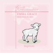 孫娘素晴らしバプティスピンクガールラム シール (正面)