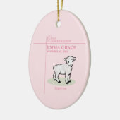 孫娘素晴らしバプティスピンクガールラム セラミックオーナメント (左)