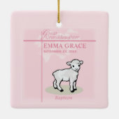 孫娘素晴らしバプティスピンクガールラム セラミックオーナメント (裏面)