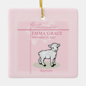 孫娘素晴らしバプティスピンクガールラム セラミックオーナメント (正面)