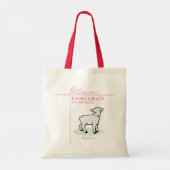 孫娘素晴らしバプティスピンクガールラム トートバッグ (裏面)