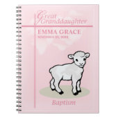 孫娘素晴らしバプティスピンクガールラム ノートブック (正面)