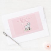 孫娘素晴らしバプティスピンクガールラム 長方形シール (封筒)