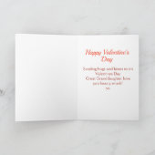 孫娘素晴らしヴァレンティヌテディベアハート カード (内部)