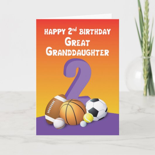 孫娘素晴らし二人目バースデースポーツボール カード (正面)