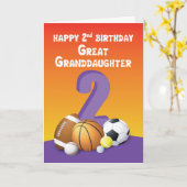 孫娘素晴らし二人目バースデースポーツボール カード (黄色い花)