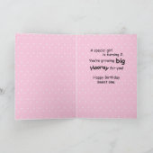 孫娘素晴らし二歳の誕生日、Peek-a-Boo子猫 カード (内部)