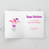 孫娘素晴らし恐竜パープルパーソナライズされたC カード (内部)