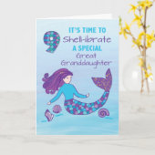 孫娘素晴らし第9誕生日スパークリールック カード (黄色い花)