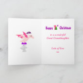 孫娘素晴らし1stクリスマス恐竜パープル カード (内部)