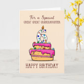 孫娘素晴らし6素晴らしth誕生日、スウィートケーキ カード (黄色い花)