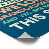 孫娘誇りを持ったのメンズ素晴らし孫 ポスター (角)