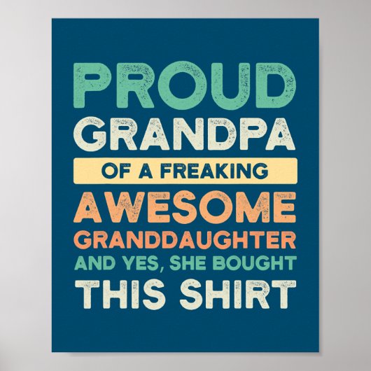 孫娘誇りを持ったのメンズ素晴らし孫 ポスター (正面)