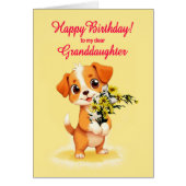 孫娘誕生日子犬と花 (正面)