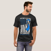 孫娘1型糖尿病認識度USA国旗 Tシャツ (正面フル)