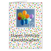 孫娘12歳の誕生日バルーン (正面)