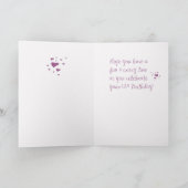 孫娘12th誕生日熱狂する靴下 カード (内部)