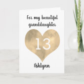 孫娘13誕生日 カード (正面)