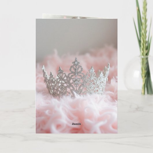 孫娘16世誕生日エレガントシルバー カード (裏面)