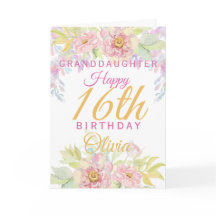 孫娘16誕生日ピンクローズフローラ