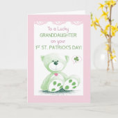孫娘1stSt patricks dayスナッグリーベア カード (黄色い花)
