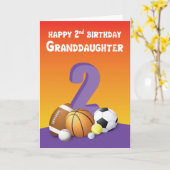 孫娘2人目バースデースポーツボール カード (黄色い花)