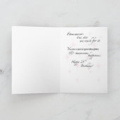 孫娘25番目の誕生日スター感動的 カード (内部)