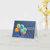 孫娘3歳の誕生日バルーン カード (黄色い花)