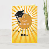 孫娘5年生の卒業式ハットon Sun カード (正面)