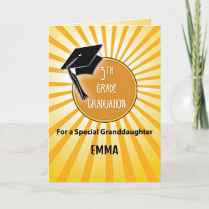 孫娘5年生の卒業式ハットon Sun カード