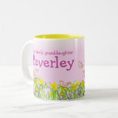 孫娘"あなたの一流の"ブロンドの女の子のおもしろいのマグ ツートーンマグカップ (正面左)