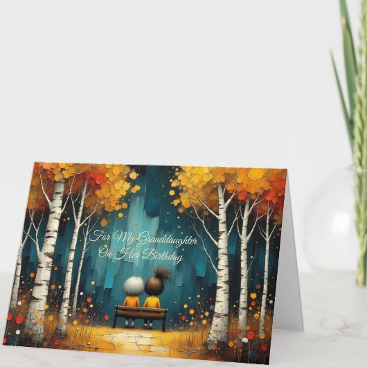 孫娘&おばあちゃんカスタム誕生日カード カード