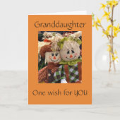 **孫娘** に感謝祭で一つ願いを カード
