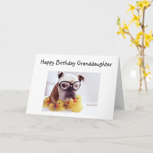 「孫娘」の誕生日 カード (黄色い花)