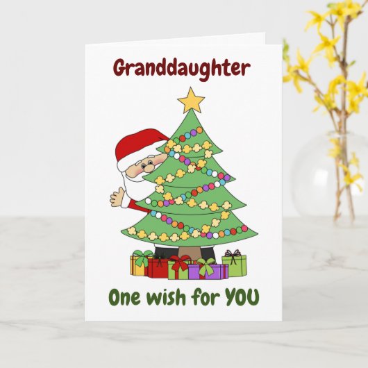 **孫娘** クリスマスにあなたへの願い カード (黄色い花)