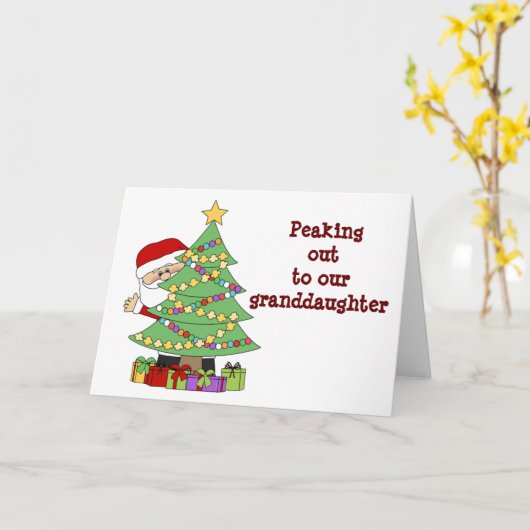 **孫娘**サンタが「君に良い」と願う カード (黄色い花)