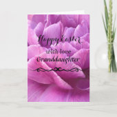 孫娘/ハッピーイースター – ピかわいらしンク花びら シーズンカード (正面)