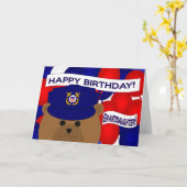 孫娘-ハッピーバースデーの海岸の近衛兵! カード (黄色い花)