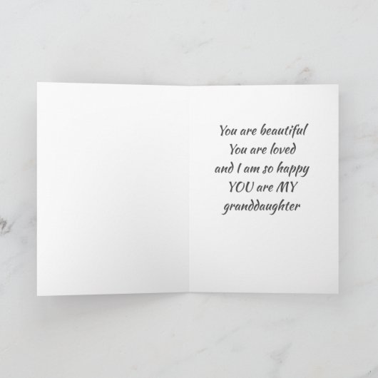 「孫娘」ハッピーバースデーカード カード (内部)