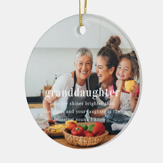 孫娘 | 写真記念クリスマスクリスマス セラミックオーナメント (左)