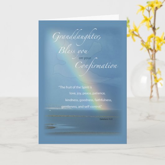 孫娘、確認虹のお祝い カード (黄色い花)