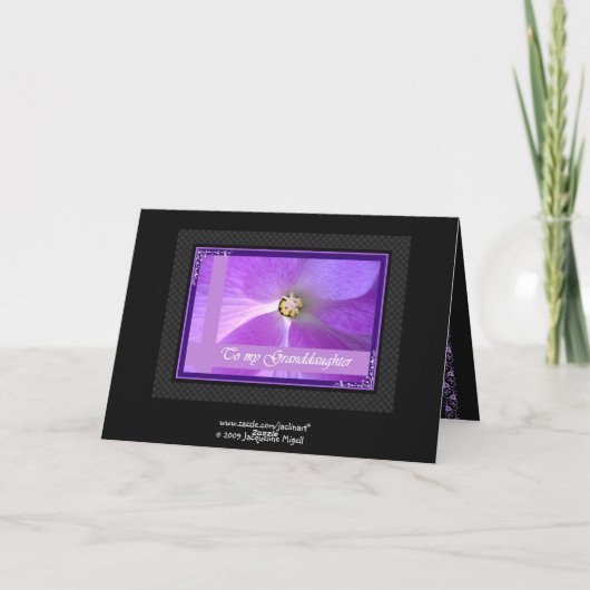 孫娘-結婚式のお祝い カード (裏面)