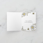 孫娘-蜂できるように菓子のためのバースデー・カード 招待状 (内部)