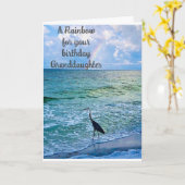 *孫娘*誕生日レインボー! カード (黄色い花)