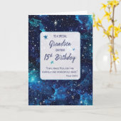 孫宗教15番目の誕生日星の銀河系 カード (黄色い花)