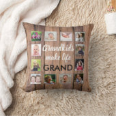 孫引用文ウッ素朴ド12フォトコラージュ クッション (ブランケット)