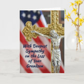 孫悔やみや弔慰宗教キリスト教軍隊 カード (黄色い花)