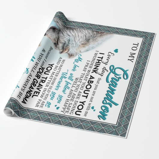 孫愛パーソナライズされた孫への手紙 ラッピングペーパー (アンロールド)