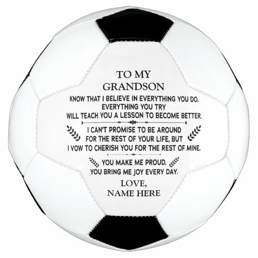 孫感動的の愛の言葉 サッカーボール (正面)